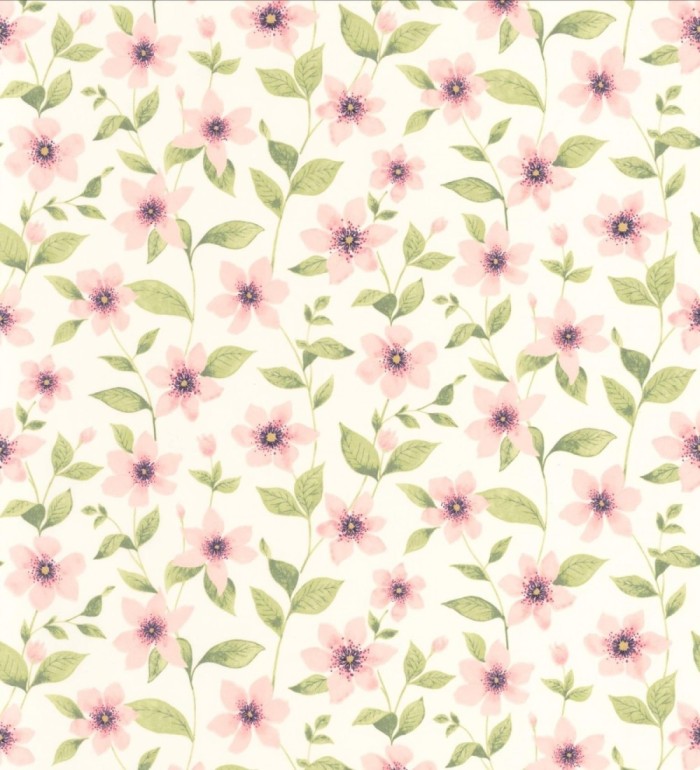 Papel pintado de flores pequeñas estilo Liberty Country - Alicia Flowers 128322