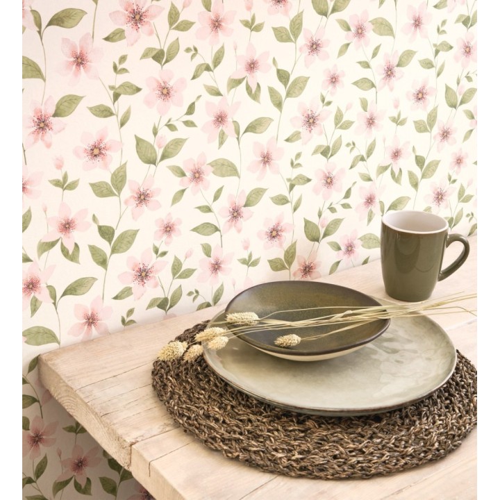 Papel pintado de flores pequeñas estilo Liberty Country - Alicia Flowers 128322