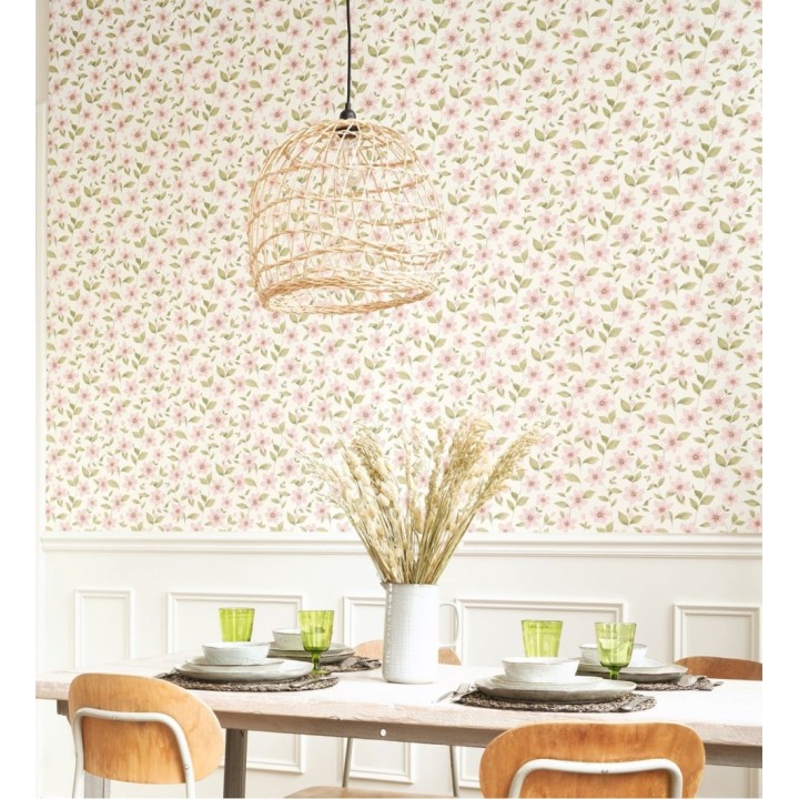 Papel pintado de flores pequeñas estilo Liberty Country - Alicia Flowers 128322