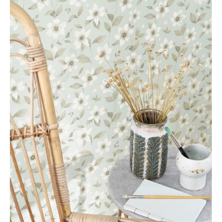 Papel pintado de flores pequeñas estilo Liberty Country - Alicia Flowers 128323