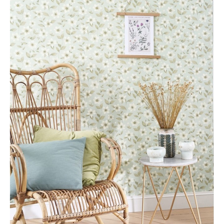 Papel pintado de flores pequeñas estilo Liberty Country - Alicia Flowers 128323