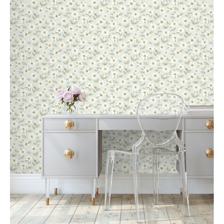 Papel pintado de flores pequeñas estilo Liberty Country - Alicia Flowers 128323