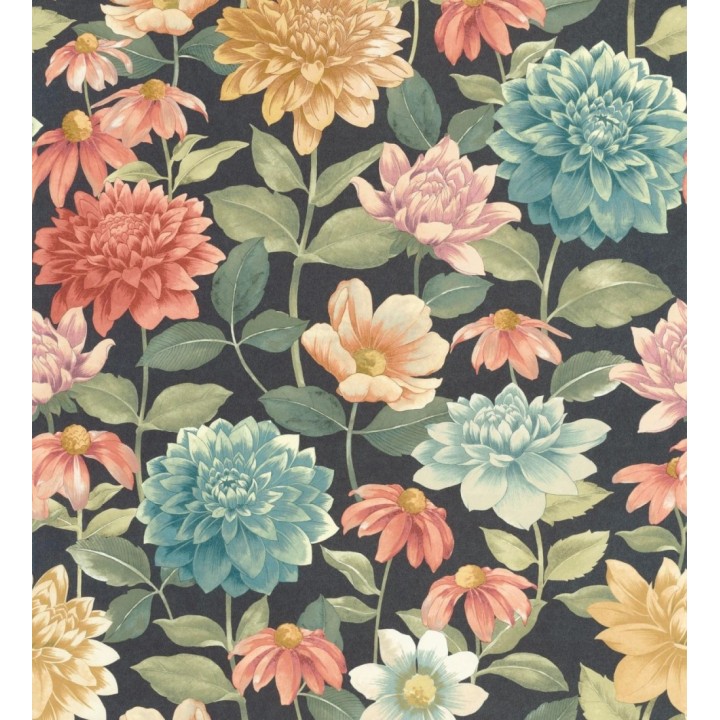 Papel pintado flores de margaritas y dalias  - Idania Flowers 128330
