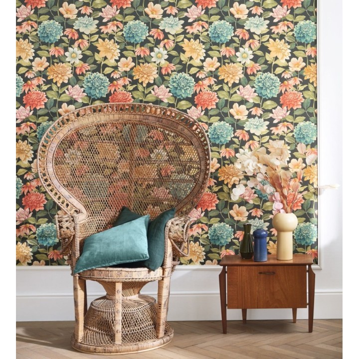 Papel pintado flores de margaritas y dalias  - Idania Flowers 128330