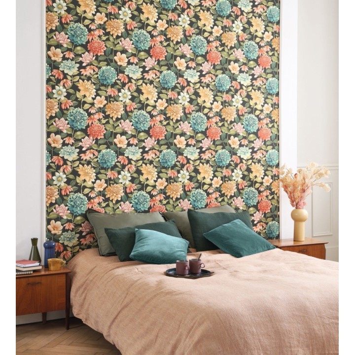 Papel pintado flores de margaritas y dalias  - Idania Flowers 128330