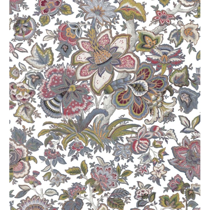 Papel pintado flores cretonas estilo hindú - Charmaine 128351