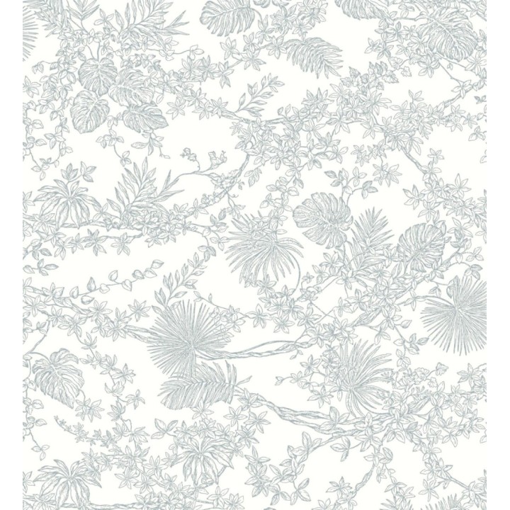 Papel pintado de plantas estilo toile de jouy - Petit Minue 128353