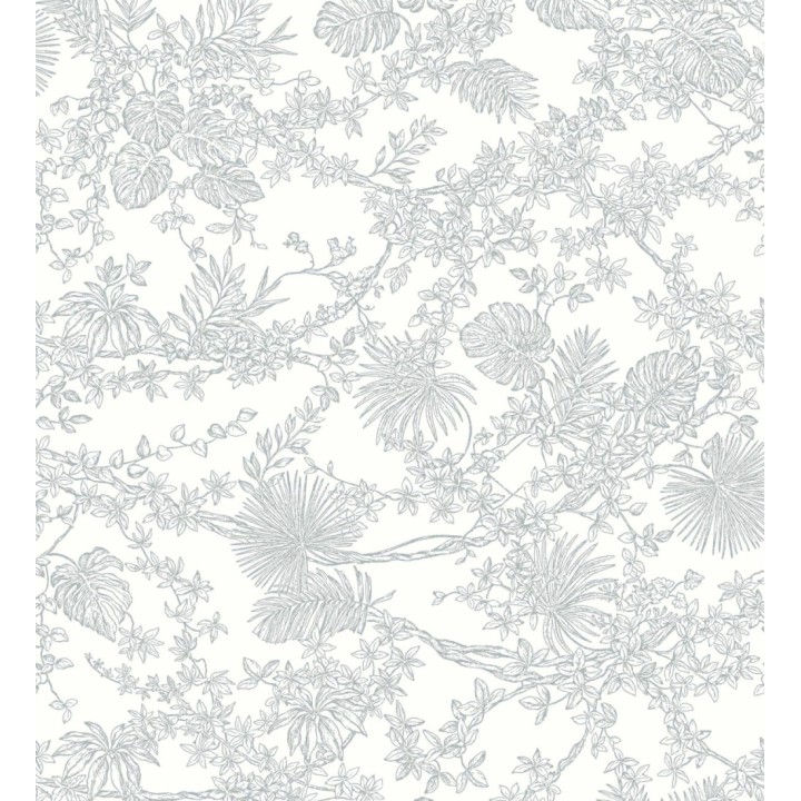 Papel pintado de plantas estilo toile de jouy - Petit Minue 128354