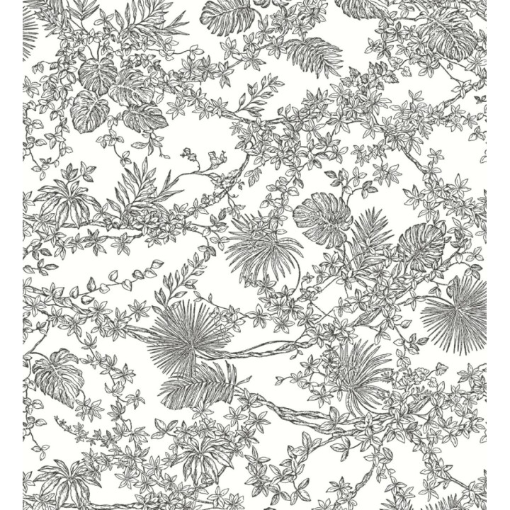 Papel pintado de plantas estilo toile de jouy - Petit Minue 128355