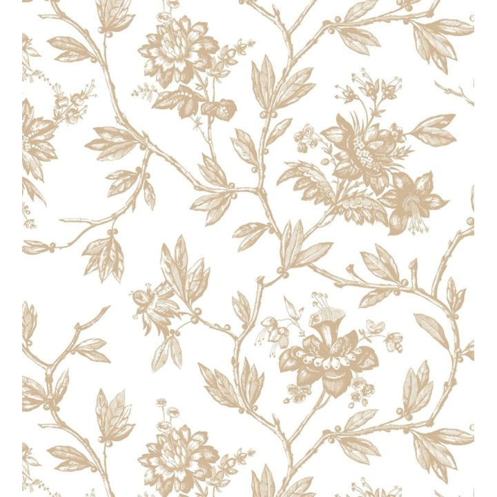 Papel pintado de flores estilo neobarroco - Geraldine 128356