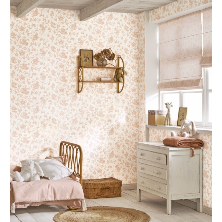 Papel pintado de flores estilo neobarroco - Geraldine 128357