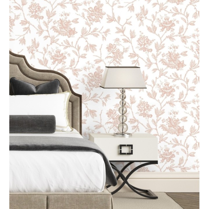 Papel pintado de flores estilo neobarroco - Geraldine 128357