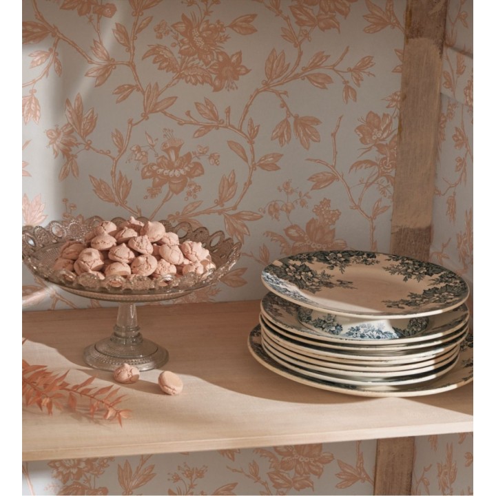 Papel pintado de flores estilo neobarroco - Geraldine 128358