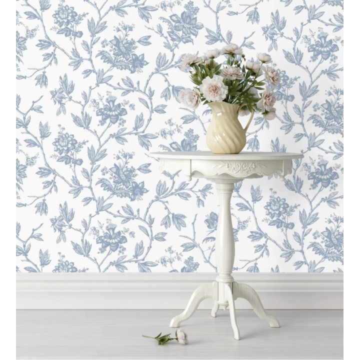 Papel pintado de flores estilo neobarroco - Geraldine 128359