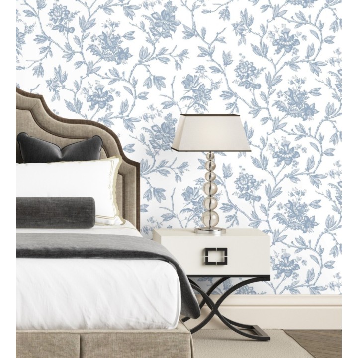 Papel pintado de flores estilo neobarroco - Geraldine 128359