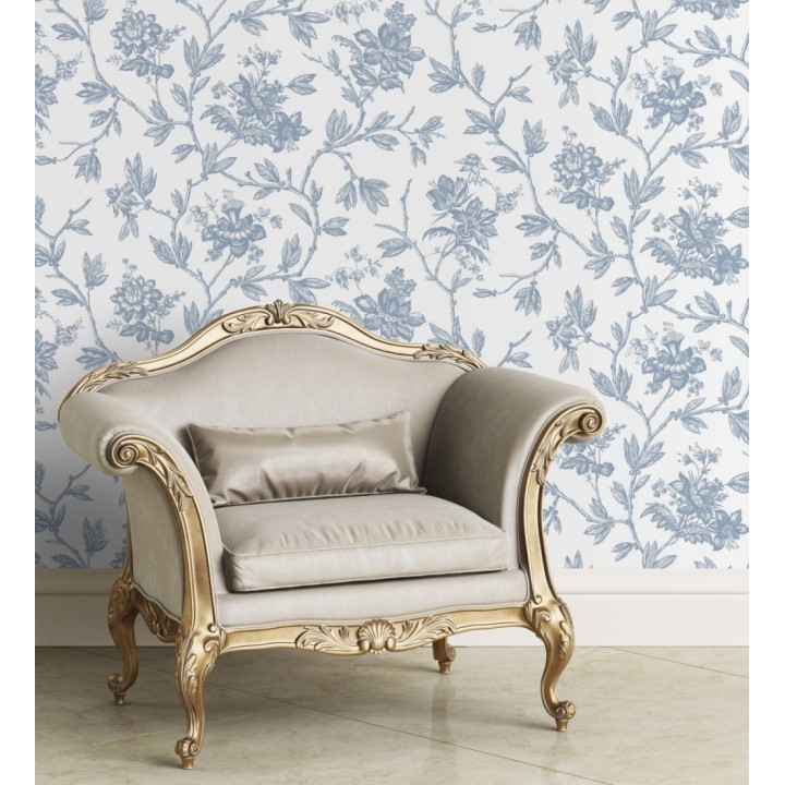 Papel pintado de flores estilo neobarroco - Geraldine 128359