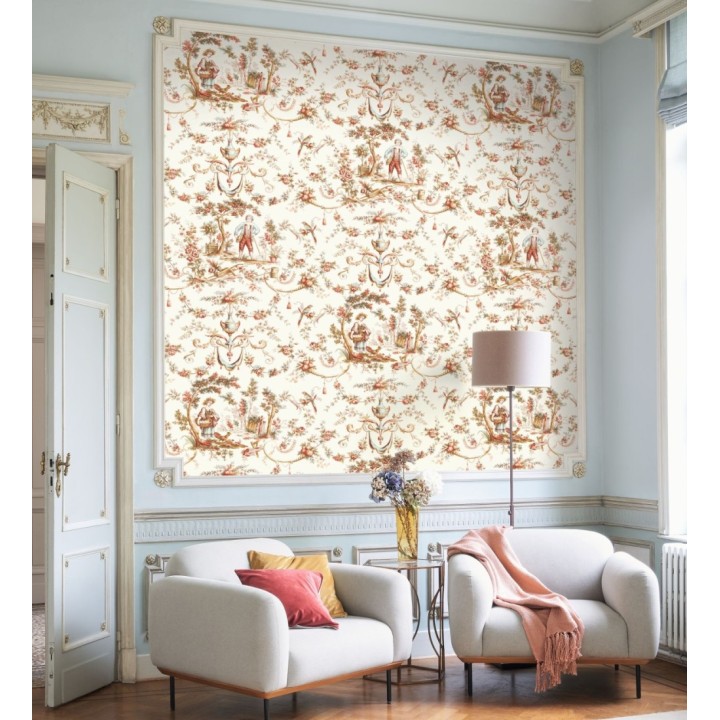 Papel pintado toile de jouy estilo francés - Belmont 128360