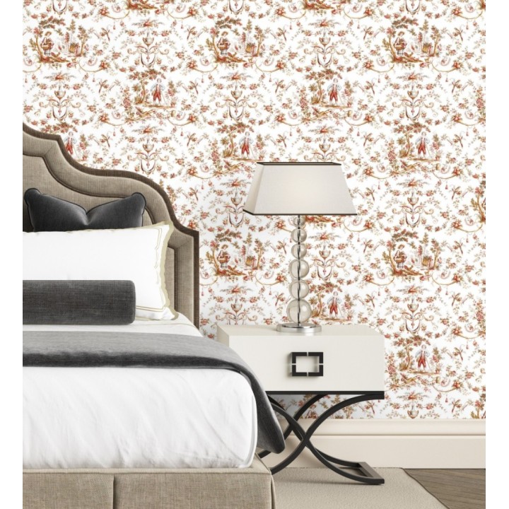 Papel pintado toile de jouy estilo francés - Belmont 128360