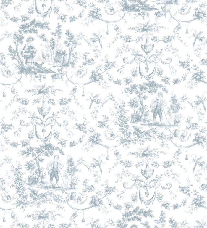Papel pintado toile de jouy estilo francés - Belmont 128361