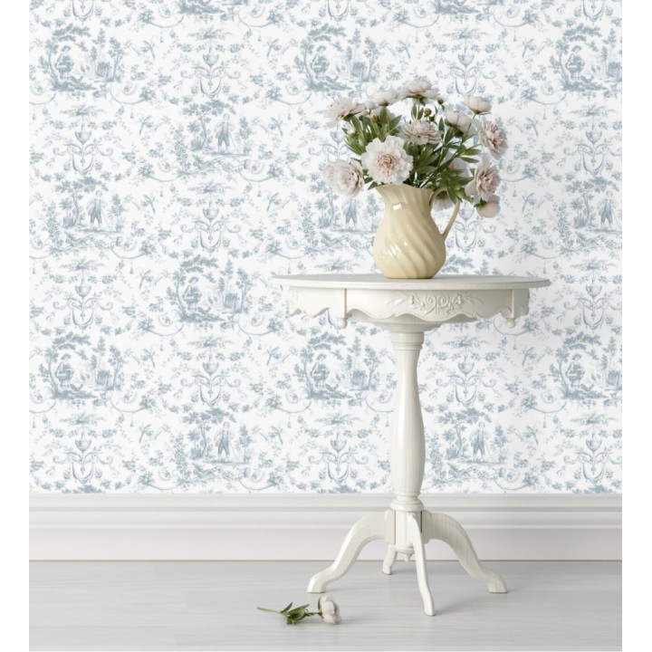 Papel pintado toile de jouy estilo francés - Belmont 128361