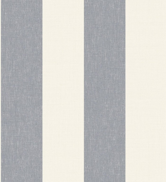 Papel pintado de rayas anchas de 13 cm textura efecto lino - Herman Stripes 128368