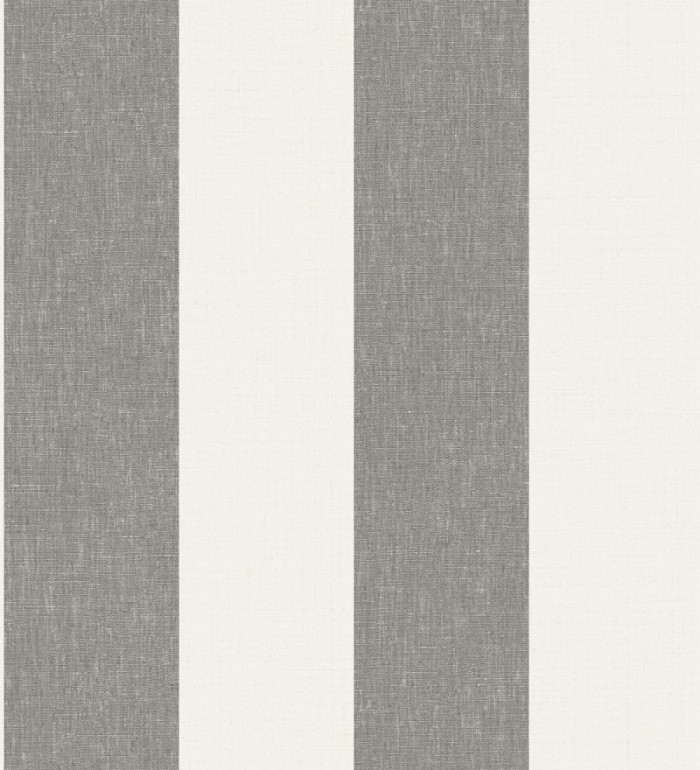 Papel pintado de rayas anchas de 13 cm textura efecto lino - Herman Stripes 128371