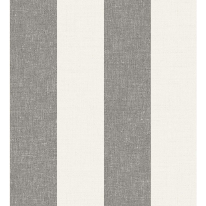 Papel pintado de rayas anchas de 13 cm textura efecto lino - Herman Stripes 128371