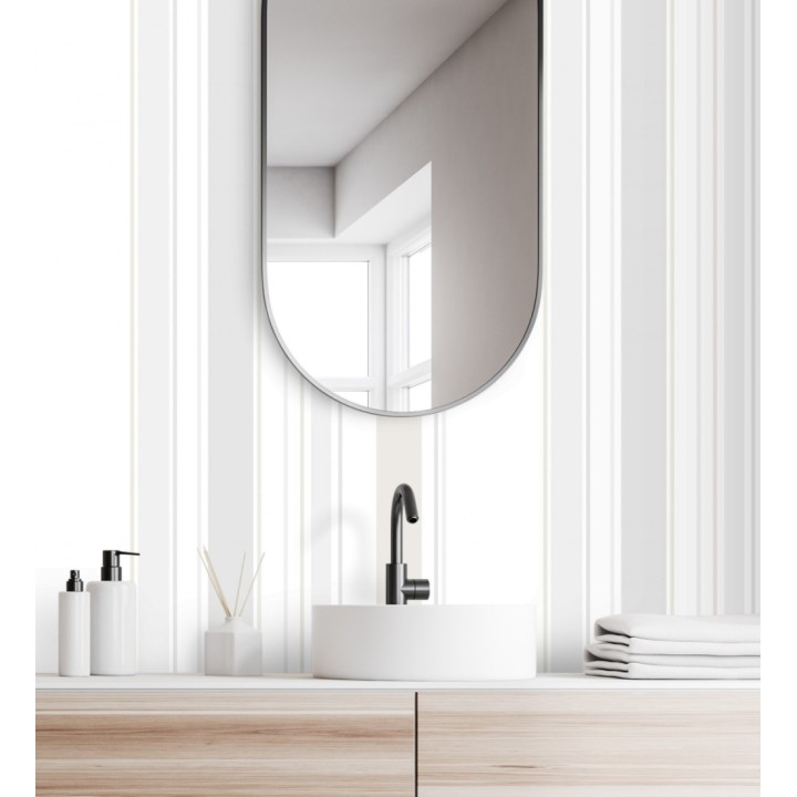 Papel pintado de rayas modernas con efectos metalizados - Edison Stripes 128377