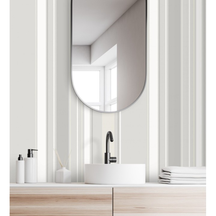 Papel pintado de rayas modernas con efectos metalizados - Edison Stripes 128378