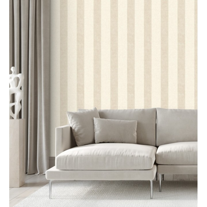 Papel pintado de rayas textiles jaspeadas - Leighton Stripes 128380