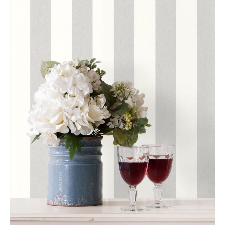 Papel pintado de rayas gris y blanco - Gary Stripes 128394