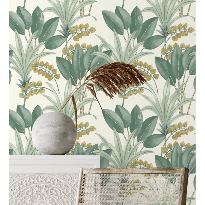 Papel pintado hojas de palma estilo tropical - Nassau 128413