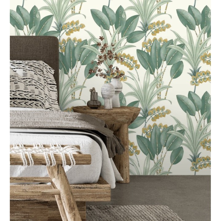 Papel pintado hojas de palma estilo tropical - Nassau 128413