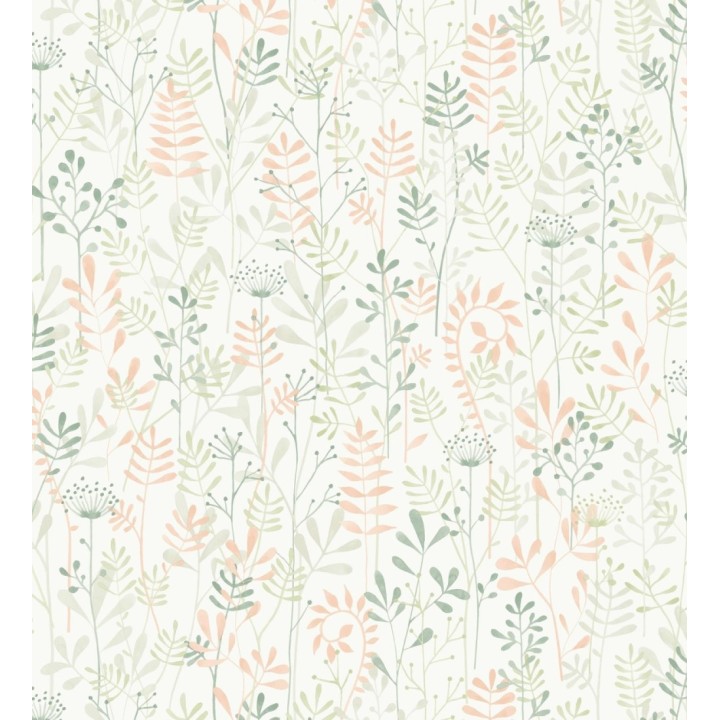 Papel pintado de hojas pequeñas  tonos verdes - Litzy 128443