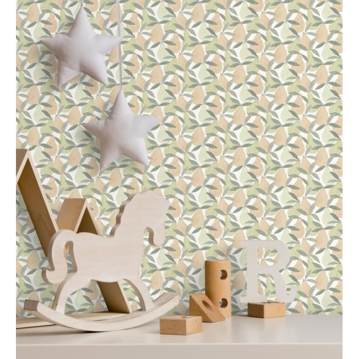 Papel pintado infantil de peras color tropical - Padua Pears 128446