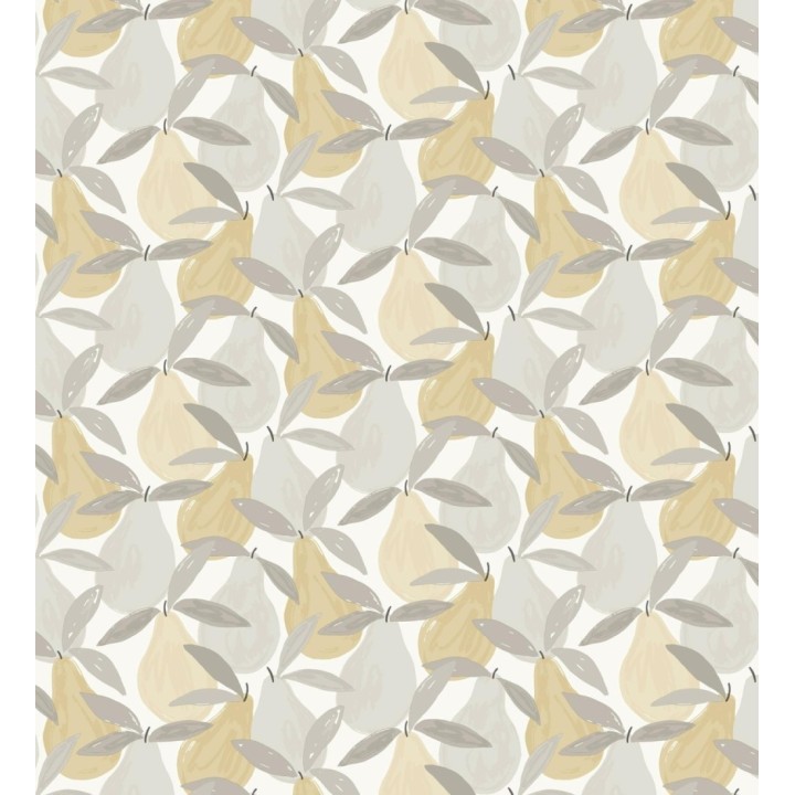 Papel pintado infantil de peras beige y gris - Padua Pears 128447