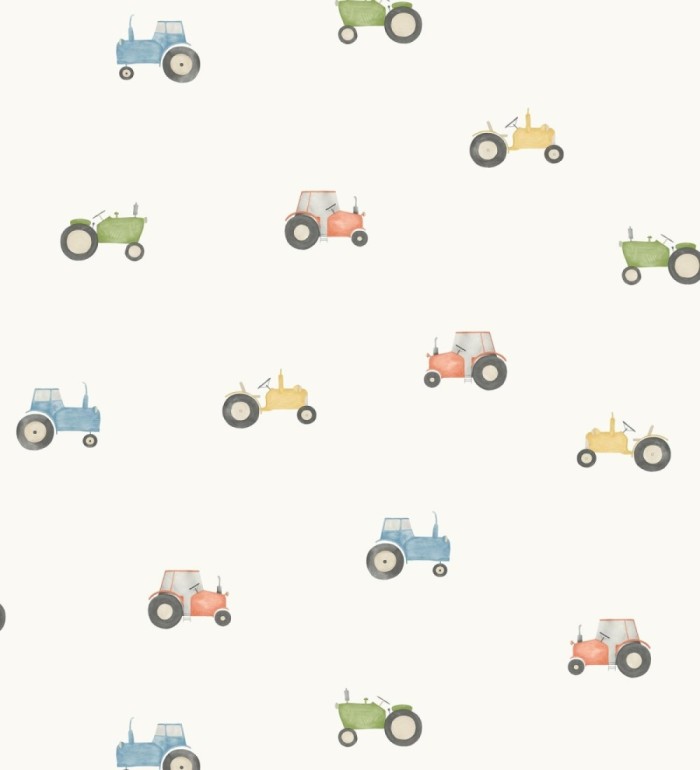 Papel pintado infantil de tractores - Jacob Tractor 128449