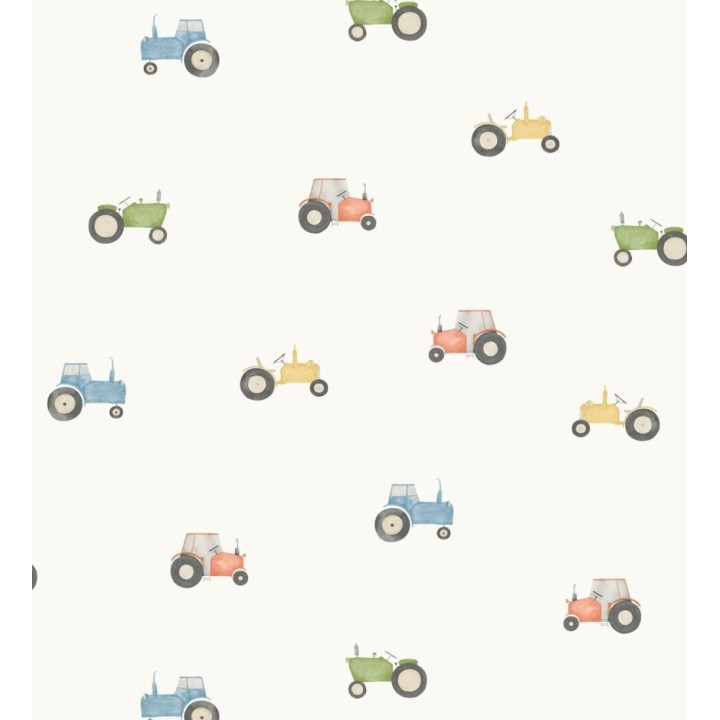 Papel pintado infantil de tractores - Jacob Tractor 128449