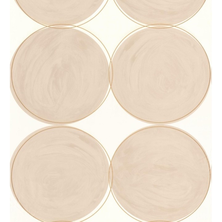 Papel pintado círculos grandes color beige - Galileo Circles 128466