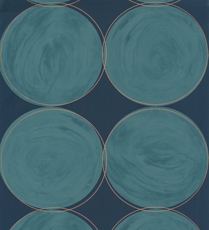 Papel pintado círculos grandes color turquesa - Galileo Circles 128468