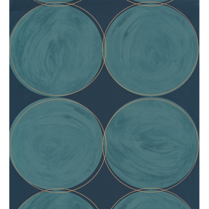 Papel pintado círculos grandes color turquesa - Galileo Circles 128468