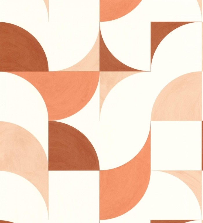Papel pintado de figuras geométricas estilo retro - Newman 128470