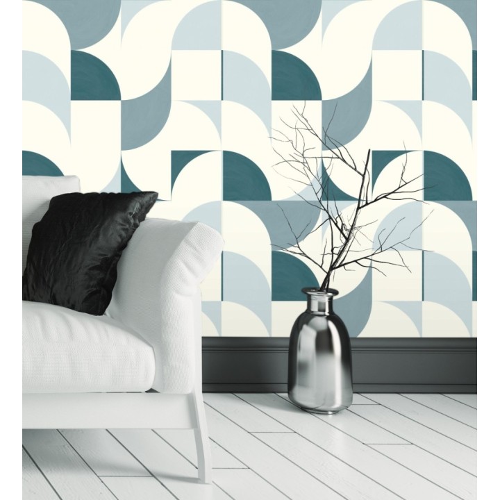 Papel pintado de figuras geométricas estilo retro - Newman 128472
