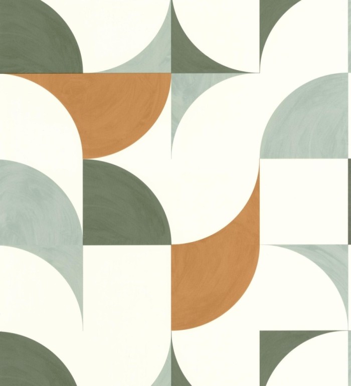Papel pintado de figuras geométricas estilo retro - Newman 128473