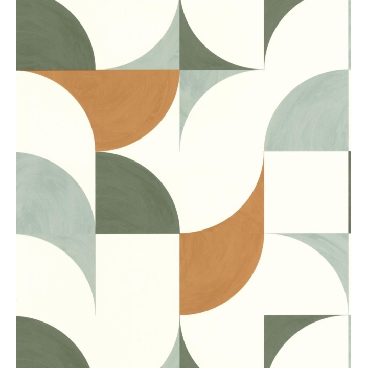 Papel pintado de figuras geométricas estilo retro - Newman 128473