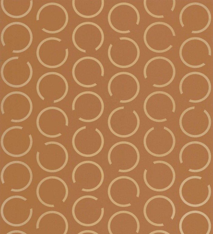 Papel pintado de argollas doradas fondo naranja - Corban 128475