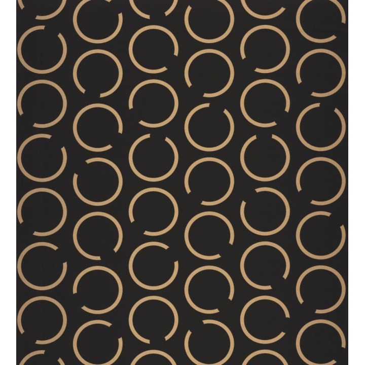 Papel pintado de argollas doradas fondo negro - Corban 128478
