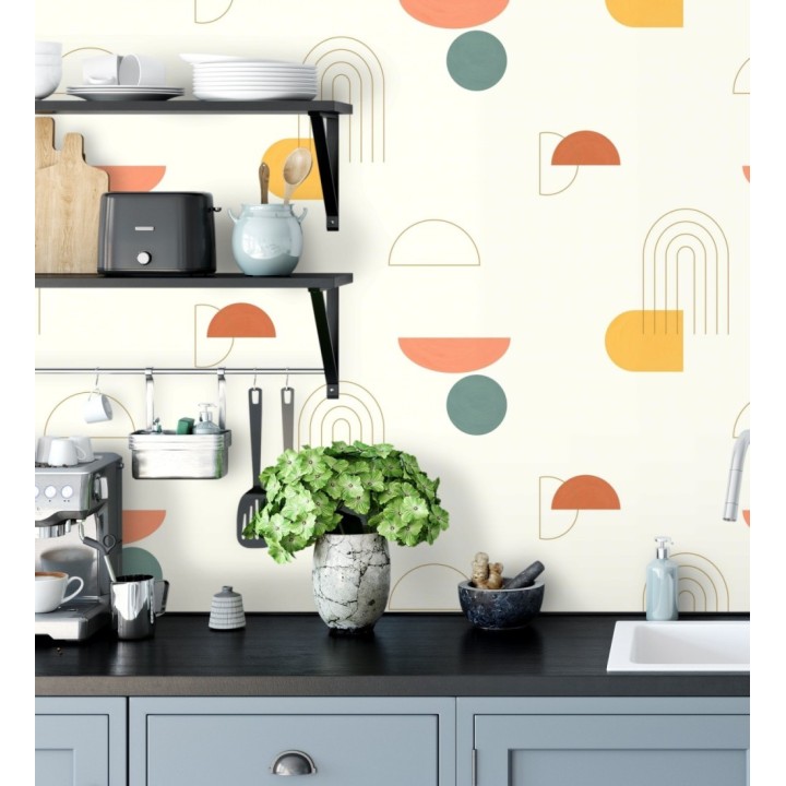 Papel pintado de figuras geométricas abstractas - Arin 128480