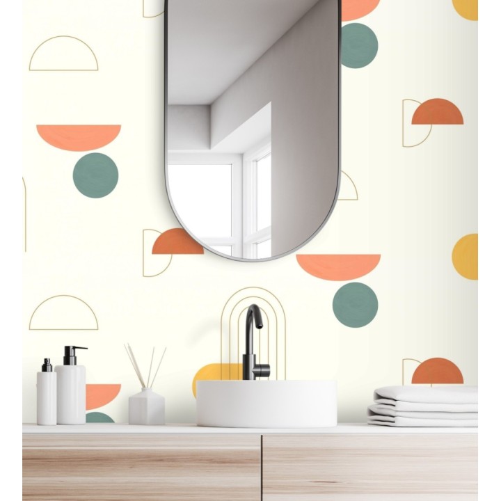 Papel pintado de figuras geométricas abstractas - Arin 128480