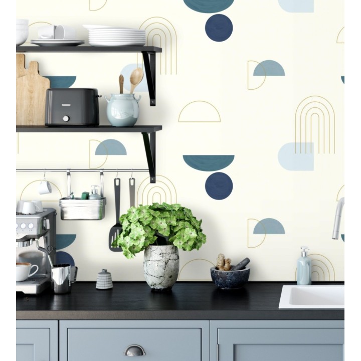 Papel pintado de figuras geométricas abstractas - Arin 128481